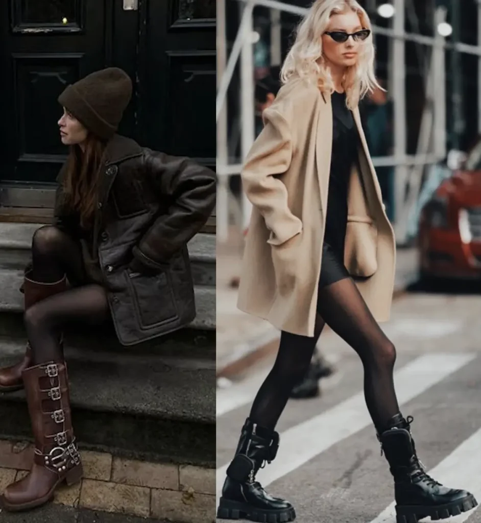 How to Style Your Dresses with Boots in Fall and Winter